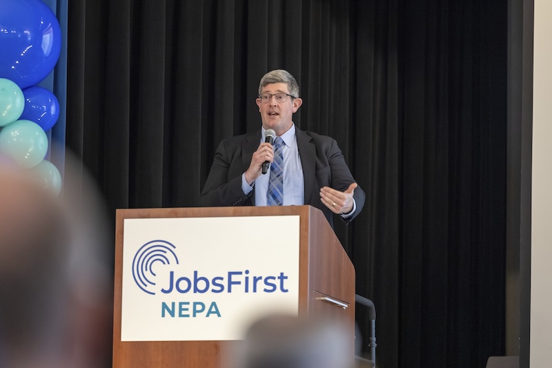 Dave Charron, Executive Vice President, JobsFirst and JobsFirst NYC, reflected on his two years working closely with the NEPA community and outlined what to expect as JobsFirst NEPA moves to establish its presence in the region.