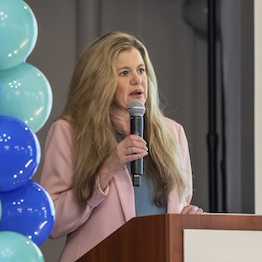 Laura Ducceschi, President and CEO of the Scranton Area Foundation, speaking at the launch event for JobsFirst NEPA